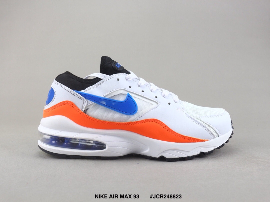 Nike Air Max 93 White Orange Blue Shoes - Click Image to Close